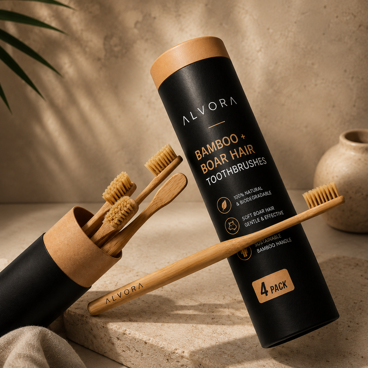 BAMBOO + BOAR BRISTLE TOOTHBRUSH