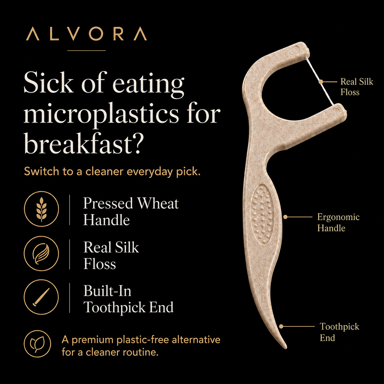 Wheat + Silk Floss Picks